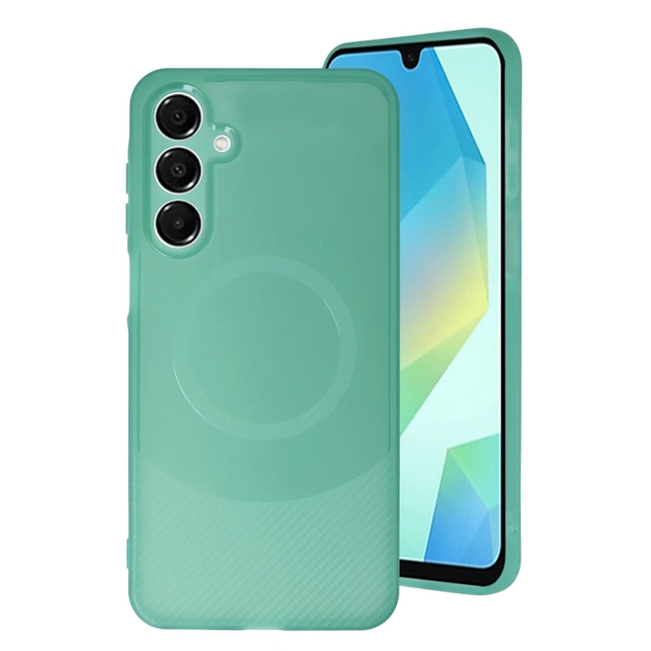 BFS  Samsung A16 5G Kılıf Maya Karbon Kapak - Koyu Yeşil