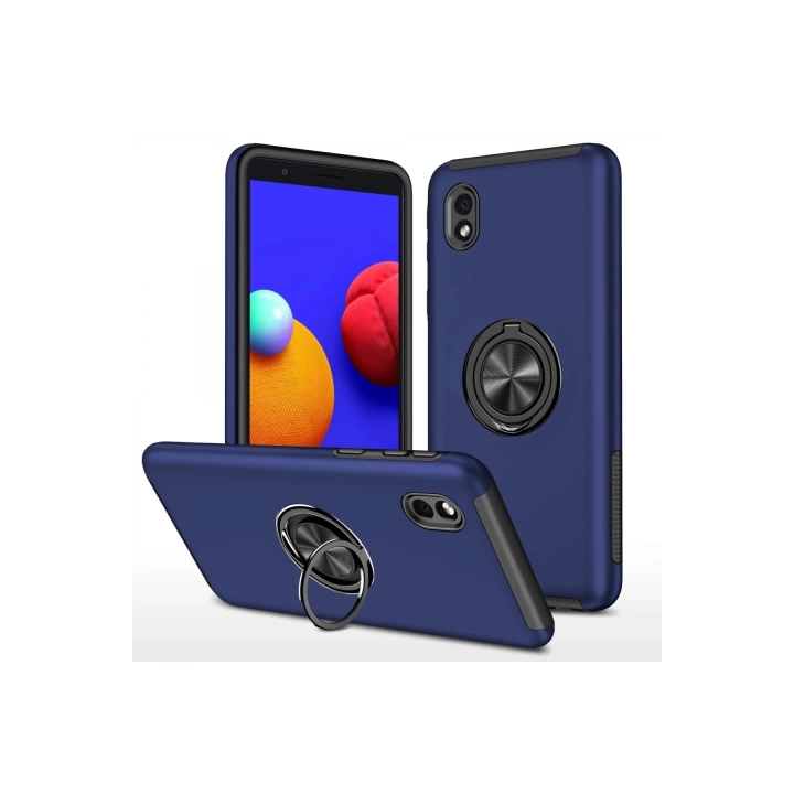 BFS  Samsung Galaxy A01 Core Kılıf Elit Yüzüklü Kapak - Lacivert
