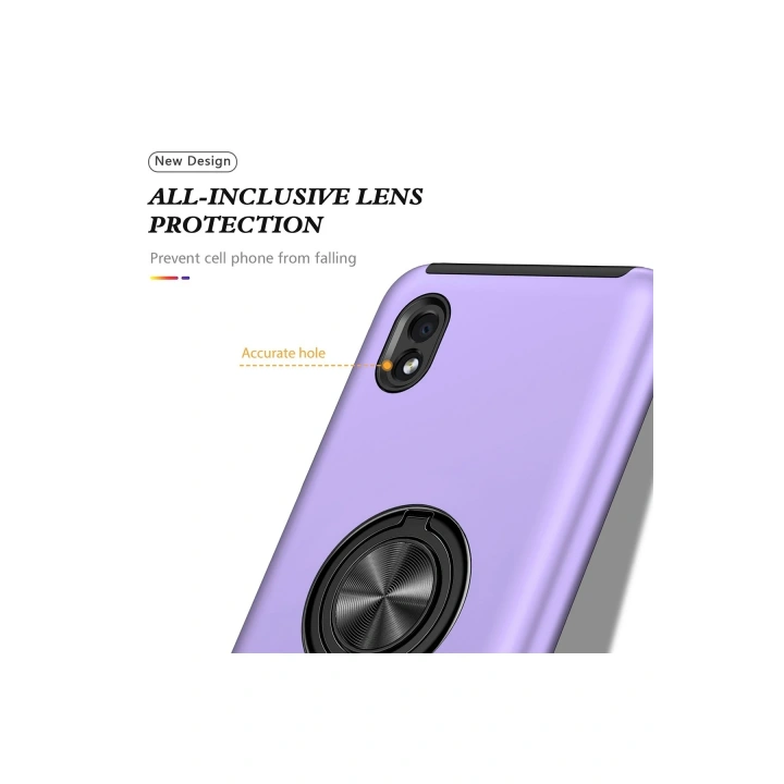 BFS  Samsung Galaxy A01 Core Kılıf Elit Yüzüklü Kapak - Mor