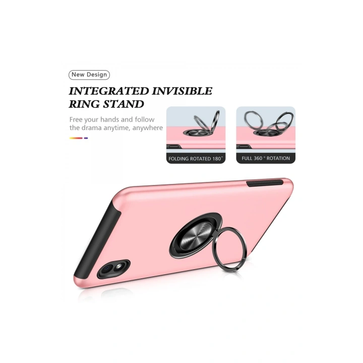 BFS  Samsung Galaxy A01 Core Kılıf Elit Yüzüklü Kapak - Pembe