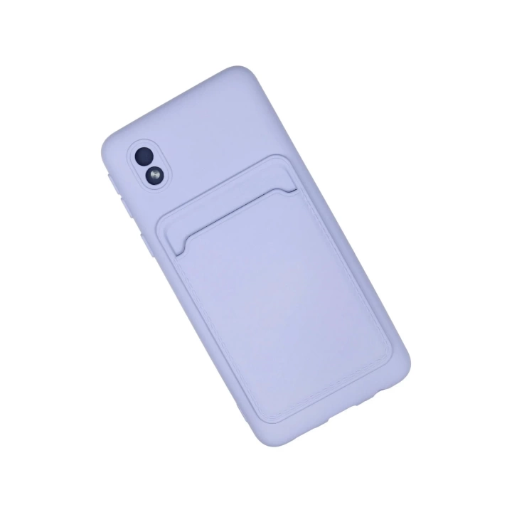 BFS  Samsung Galaxy A01 Core Kılıf Kelvin Kartvizitli Silikon - Lila