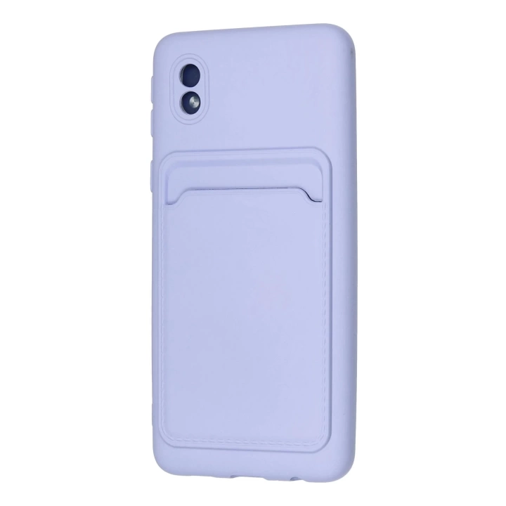 BFS  Samsung Galaxy A01 Core Kılıf Kelvin Kartvizitli Silikon - Lila