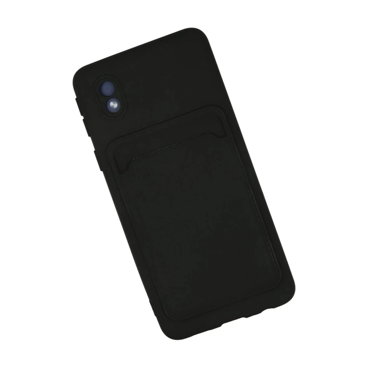 BFS  Samsung Galaxy A01 Core Kılıf Kelvin Kartvizitli Silikon - Siyah