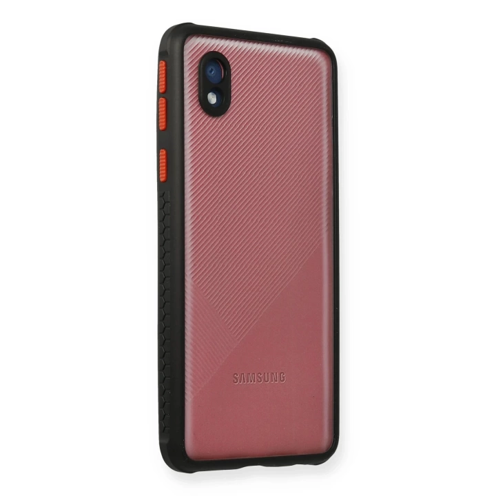 BFS  Samsung Galaxy A01 Core Kılıf Miami Şeffaf Silikon - Siyah