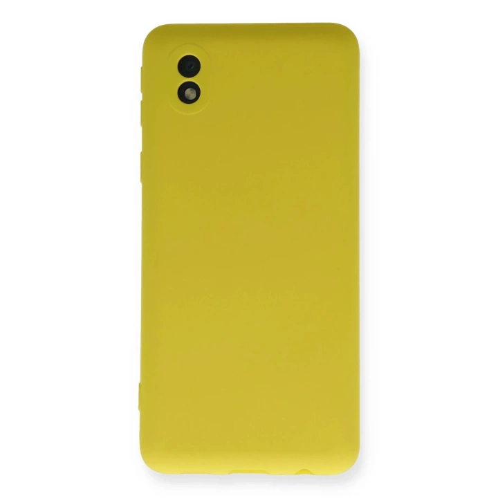 BFS  Samsung Galaxy A01 Core Kılıf Nano içi Kadife Silikon - Sarı