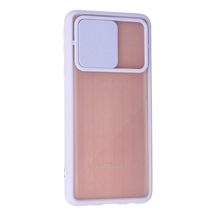 BFS  Samsung Galaxy A01 Core Kılıf Palm Buzlu Kamera Sürgülü Silikon - Lila