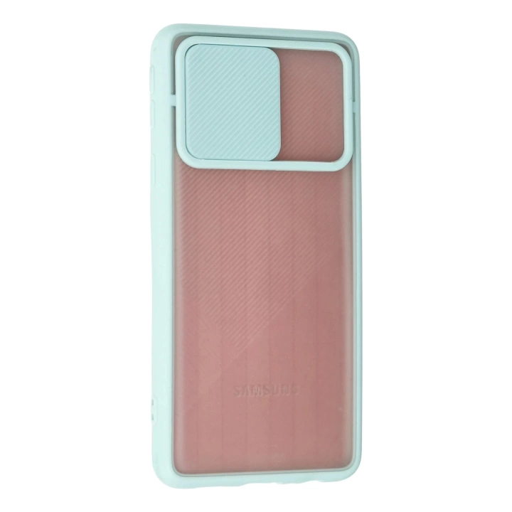 BFS  Samsung Galaxy A01 Core Kılıf Palm Buzlu Kamera Sürgülü Silikon - Turkuaz