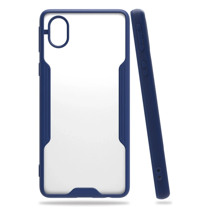 BFS  Samsung Galaxy A01 Core Kılıf Platin Silikon - Lacivert