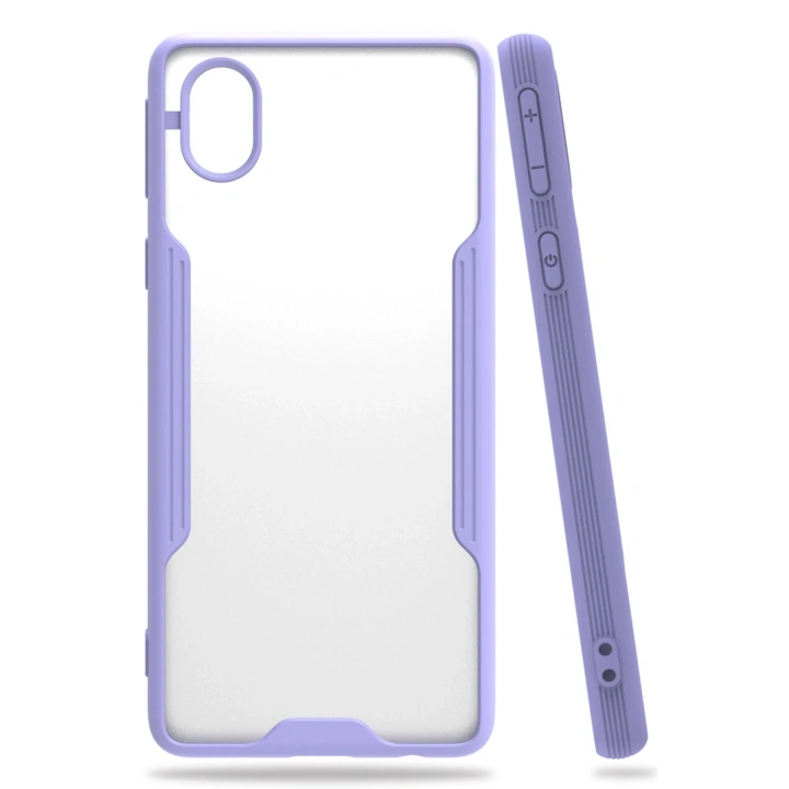 BFS  Samsung Galaxy A01 Core Kılıf Platin Silikon - Lila
