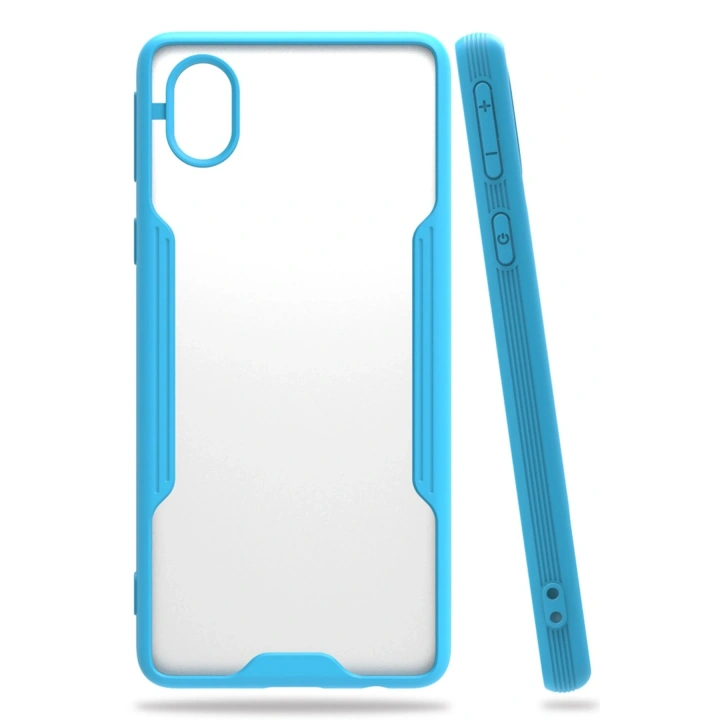 BFS  Samsung Galaxy A01 Core Kılıf Platin Silikon - Mavi