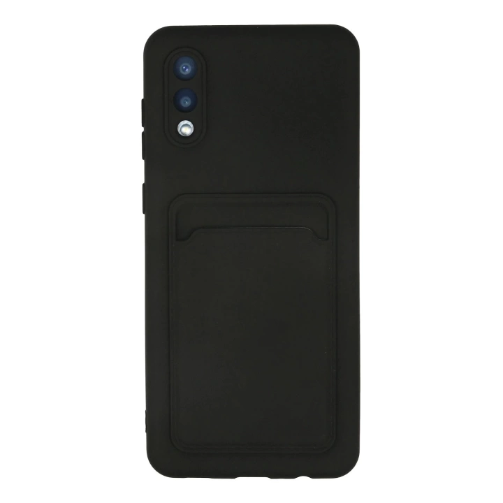 BFS  Samsung Galaxy A02 Kılıf Kelvin Kartvizitli Silikon - Siyah