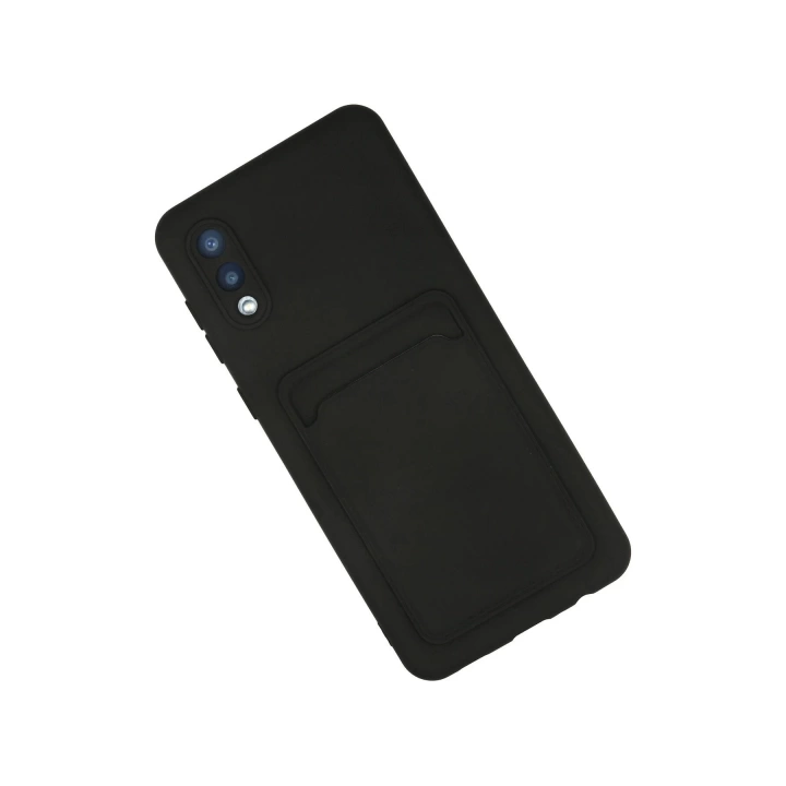 BFS  Samsung Galaxy A02 Kılıf Kelvin Kartvizitli Silikon - Siyah