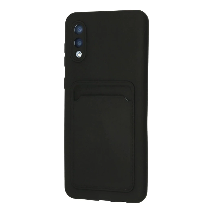 BFS  Samsung Galaxy A02 Kılıf Kelvin Kartvizitli Silikon - Siyah