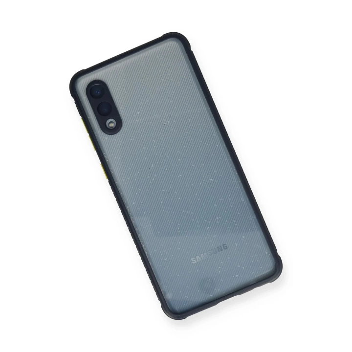 BFS  Samsung Galaxy A02 Kılıf Miami Şeffaf Silikon - Lacivert