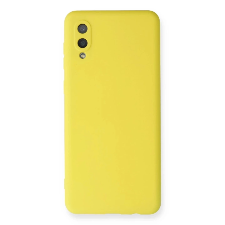 BFS  Samsung Galaxy A02 Kılıf Nano içi Kadife Silikon - Sarı