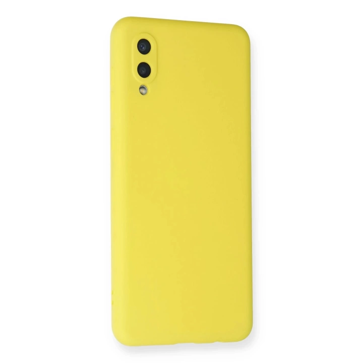 BFS  Samsung Galaxy A02 Kılıf Nano içi Kadife Silikon - Sarı