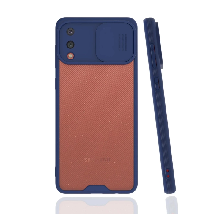 BFS  Samsung Galaxy A02 Kılıf Platin Kamera Koruma Silikon - Lacivert