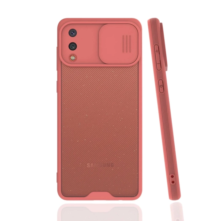 BFS  Samsung Galaxy A02 Kılıf Platin Kamera Koruma Silikon - Pembe