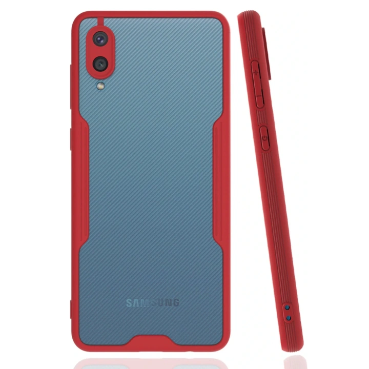 BFS  Samsung Galaxy A02 Kılıf Platin Silikon - Kırmızı