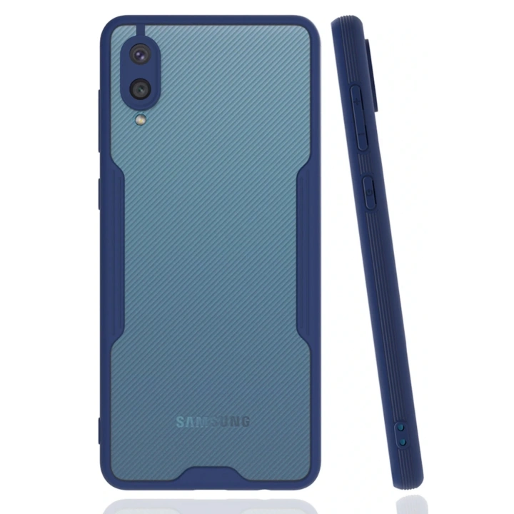 BFS  Samsung Galaxy A02 Kılıf Platin Silikon - Lacivert