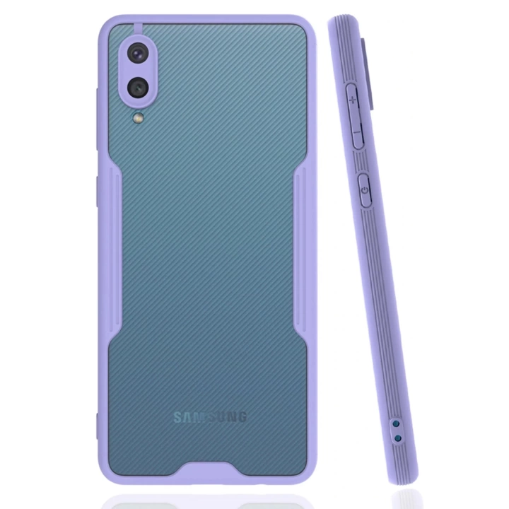 BFS  Samsung Galaxy A02 Kılıf Platin Silikon - Lila