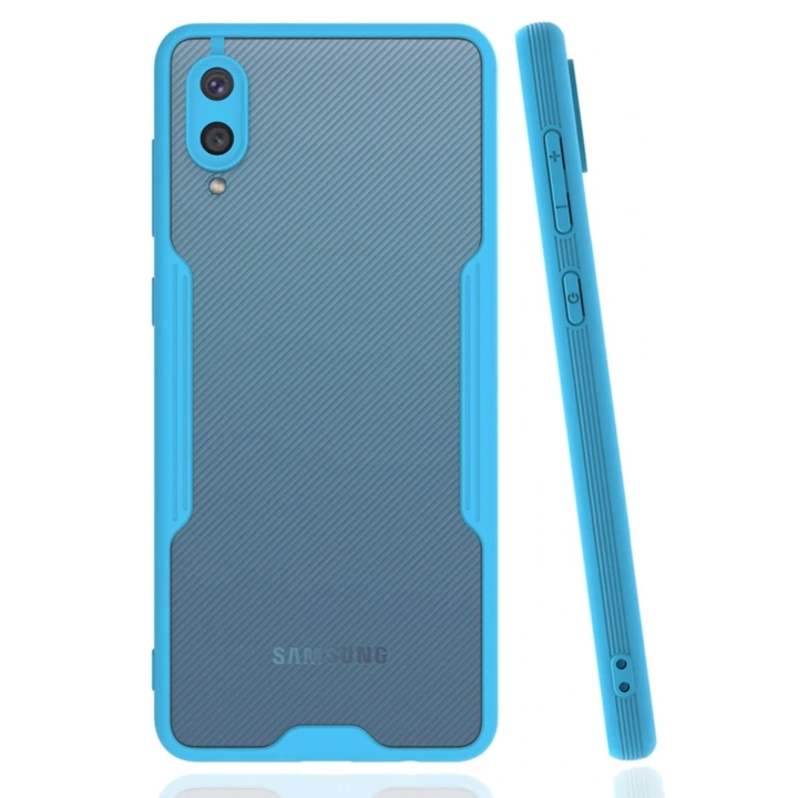 BFS  Samsung Galaxy A02 Kılıf Platin Silikon - Mavi