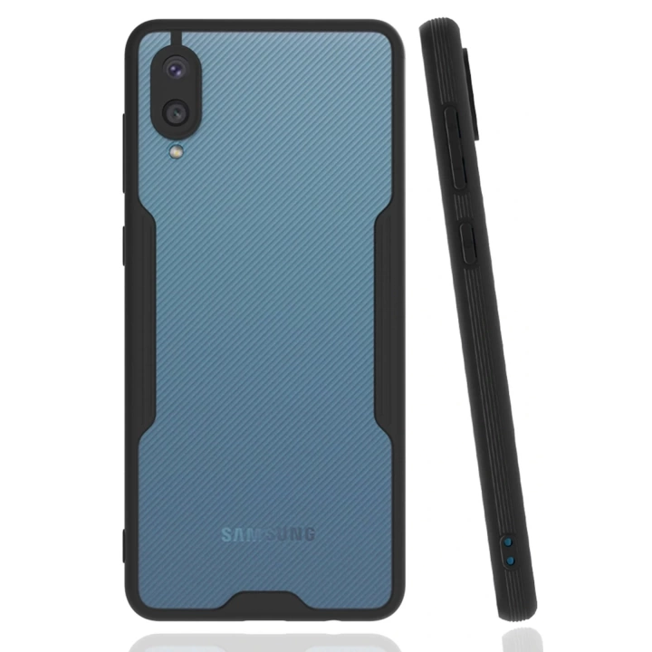 BFS  Samsung Galaxy A02 Kılıf Platin Silikon - Siyah