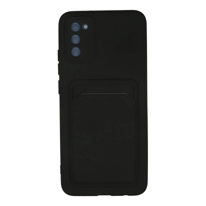 BFS  Samsung Galaxy A02S Kılıf Kelvin Kartvizitli Silikon - Siyah