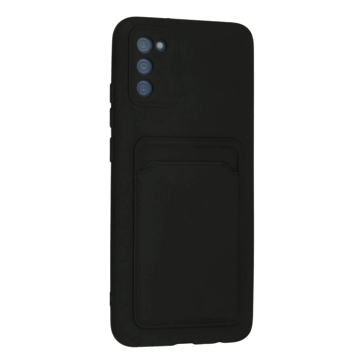 BFS  Samsung Galaxy A02S Kılıf Kelvin Kartvizitli Silikon - Siyah