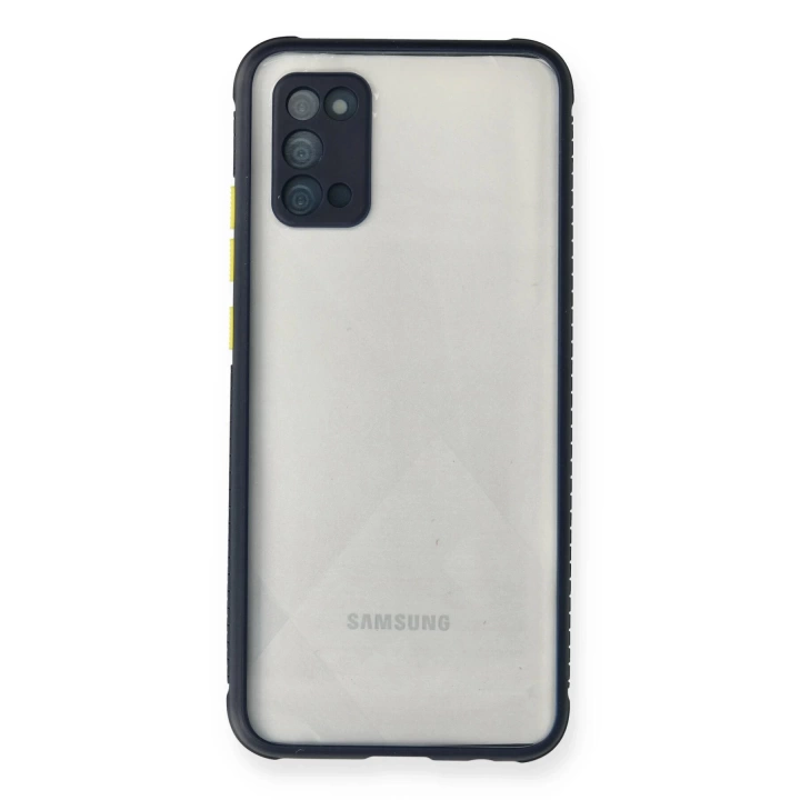 BFS  Samsung Galaxy A02S Kılıf Miami Şeffaf Silikon - Lacivert
