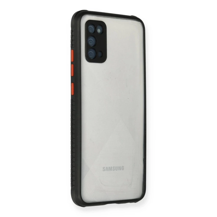 BFS  Samsung Galaxy A02S Kılıf Miami Şeffaf Silikon - Siyah