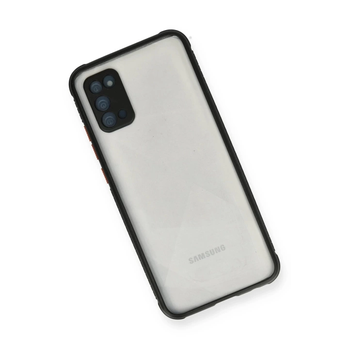 BFS  Samsung Galaxy A02S Kılıf Miami Şeffaf Silikon - Siyah