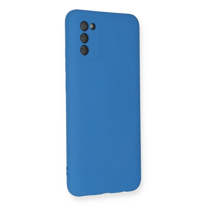 BFS  Samsung Galaxy A02S Kılıf Nano içi Kadife Silikon - Mavi