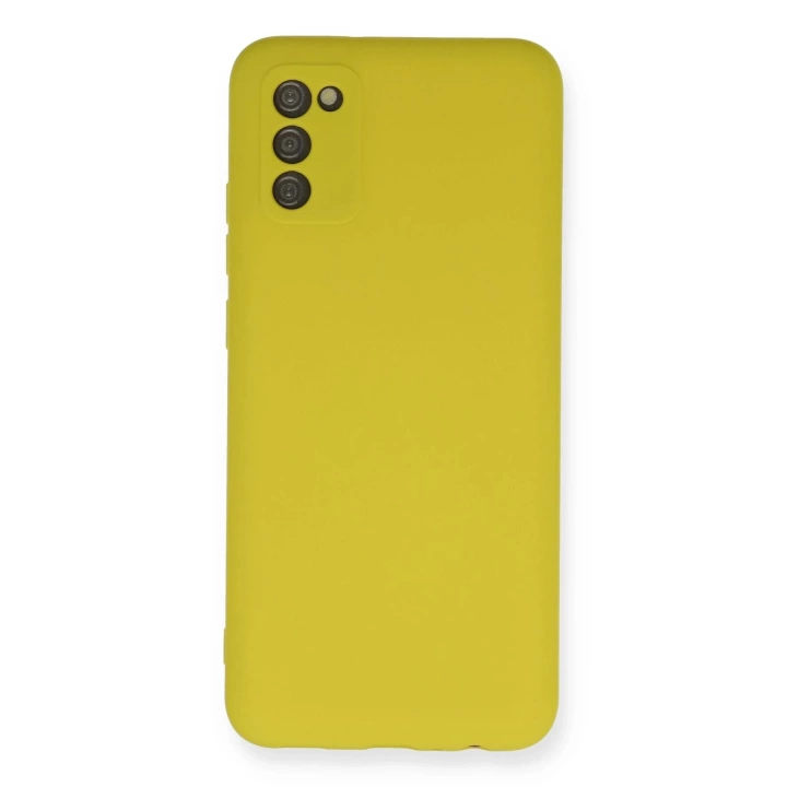 BFS  Samsung Galaxy A02S Kılıf Nano içi Kadife Silikon - Sarı