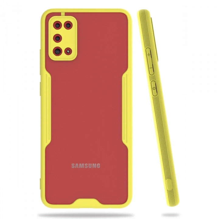BFS  Samsung Galaxy A02S Kılıf Platin Silikon - Sarı