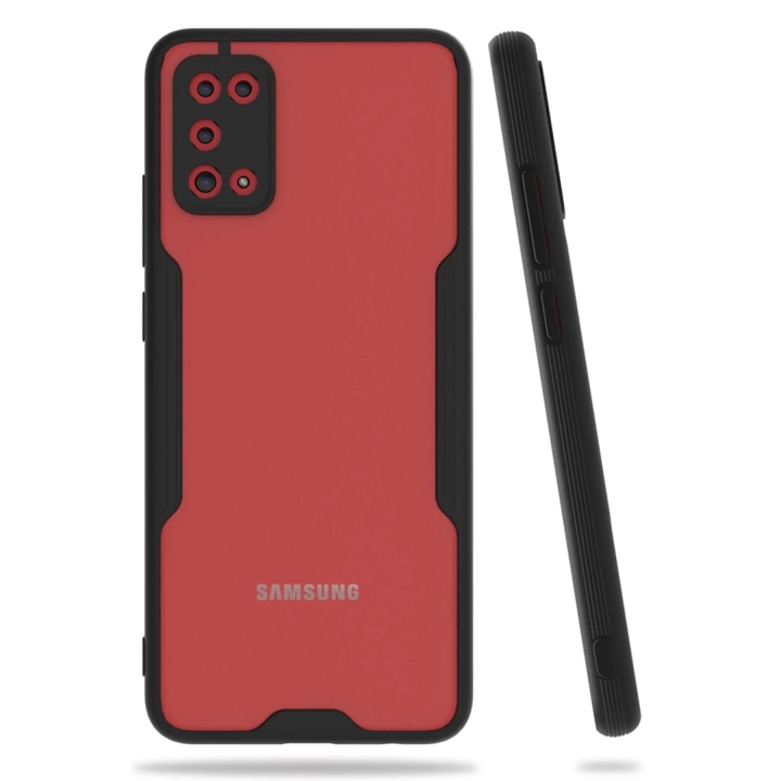 BFS  Samsung Galaxy A02S Kılıf Platin Silikon - Siyah