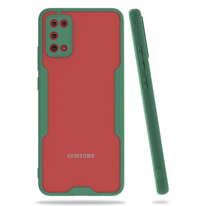 BFS  Samsung Galaxy A02S Kılıf Platin Silikon - Yeşil