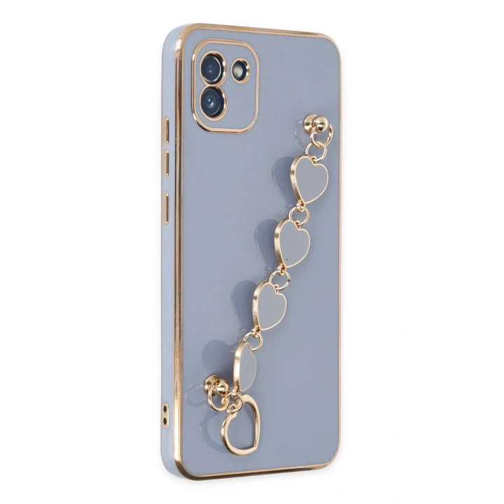 BFS  Samsung Galaxy A03 Kılıf Esila Silikon - Gri