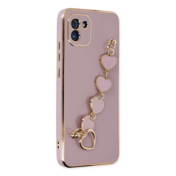 BFS  Samsung Galaxy A03 Kılıf Esila Silikon - Mor
