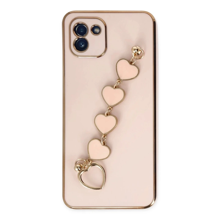 BFS  Samsung Galaxy A03 Kılıf Esila Silikon - Pudra