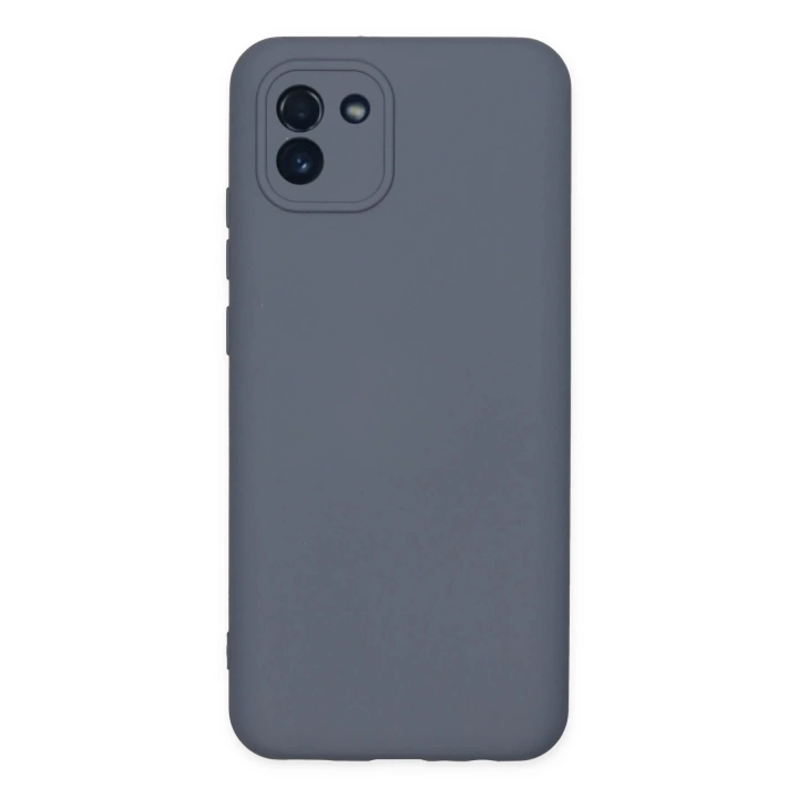 BFS  Samsung Galaxy A03 Kılıf Nano içi Kadife Silikon - Gri