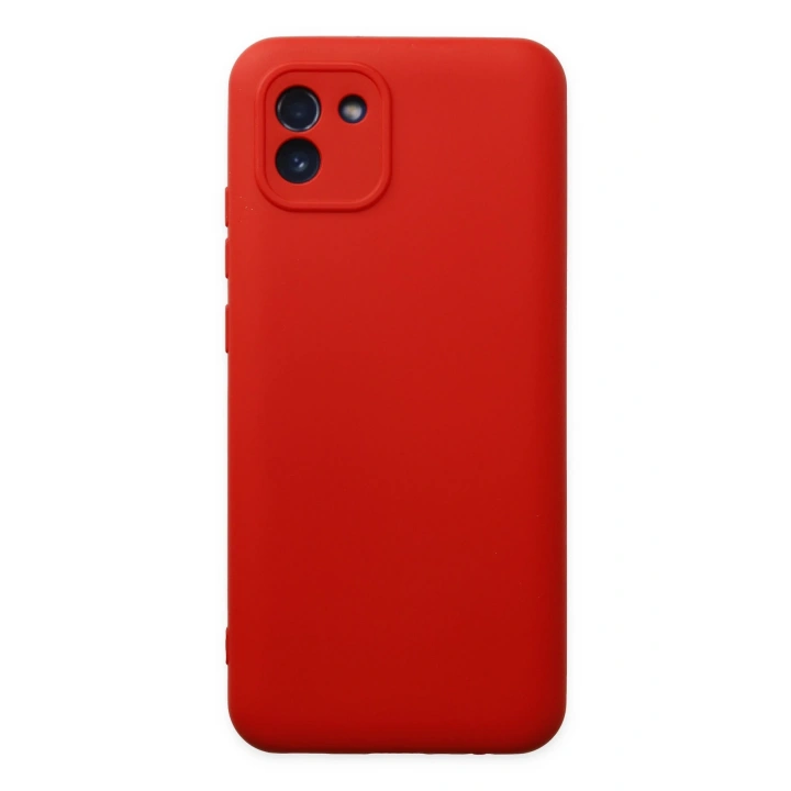 BFS  Samsung Galaxy A03 Kılıf Nano içi Kadife Silikon - Kırmızı