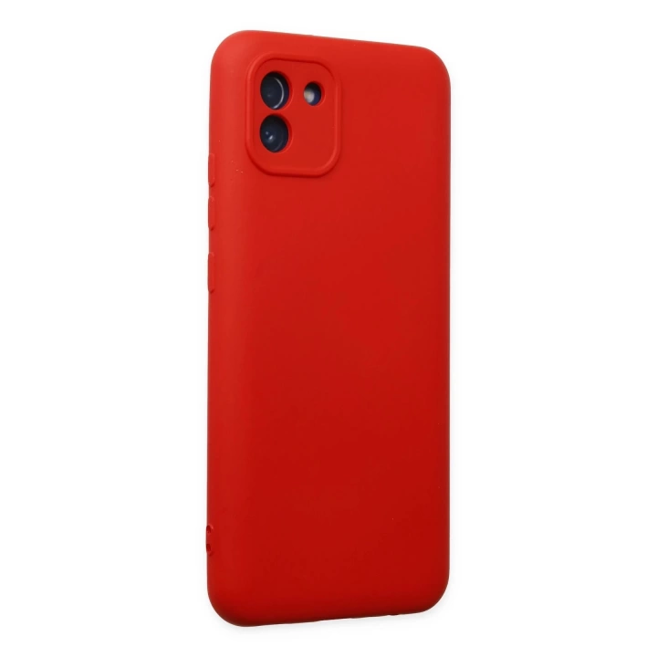 BFS  Samsung Galaxy A03 Kılıf Nano içi Kadife Silikon - Kırmızı
