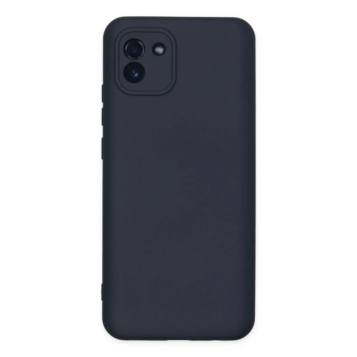BFS  Samsung Galaxy A03 Kılıf Nano içi Kadife Silikon - Lacivert