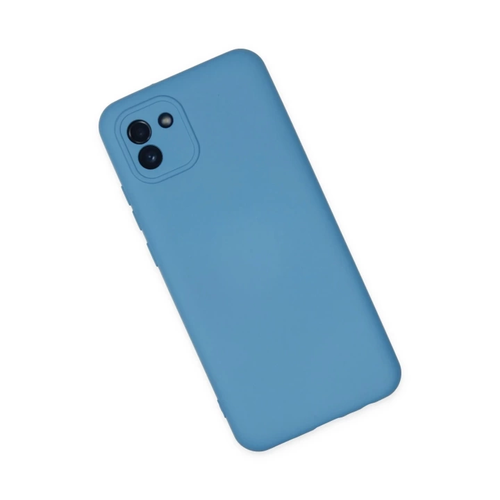 BFS  Samsung Galaxy A03 Kılıf Nano içi Kadife Silikon - Mavi