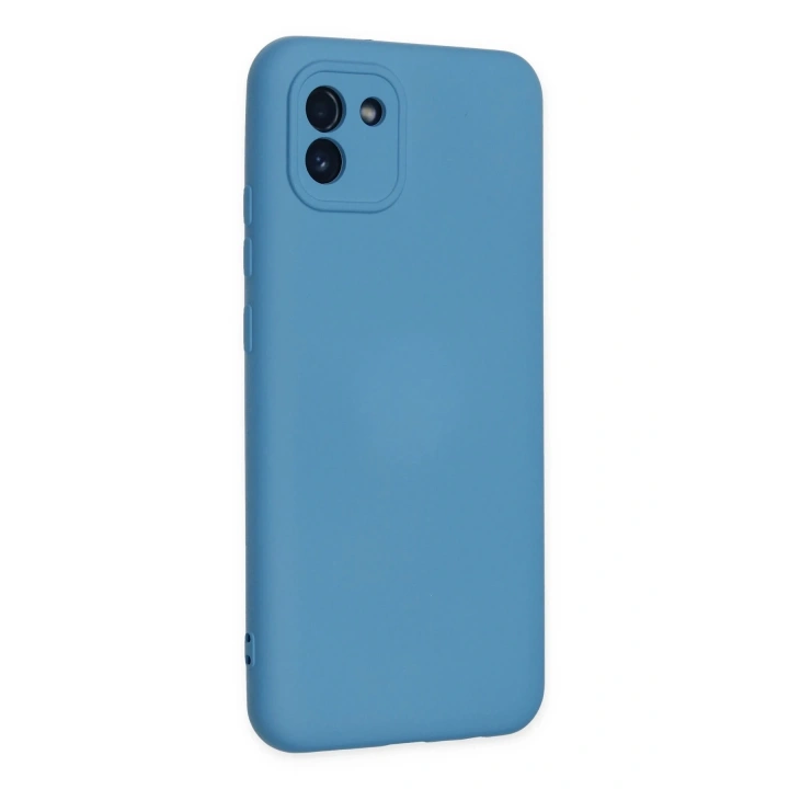 BFS  Samsung Galaxy A03 Kılıf Nano içi Kadife Silikon - Mavi