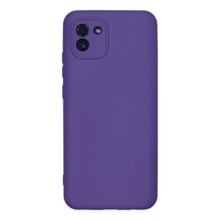 BFS  Samsung Galaxy A03 Kılıf Nano içi Kadife Silikon - Mor