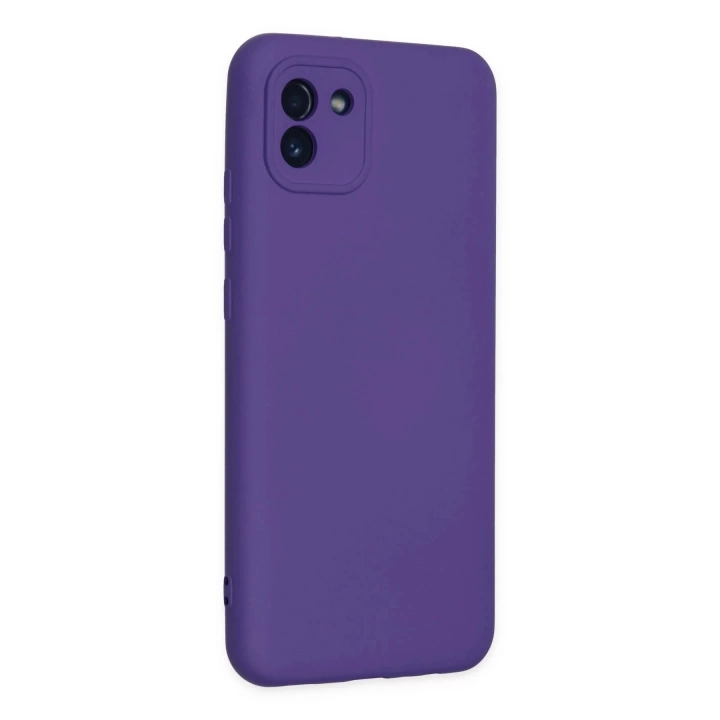 BFS  Samsung Galaxy A03 Kılıf Nano içi Kadife Silikon - Mor