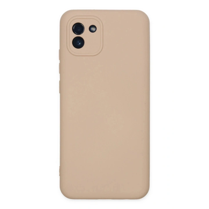 BFS  Samsung Galaxy A03 Kılıf Nano içi Kadife Silikon - Pudra