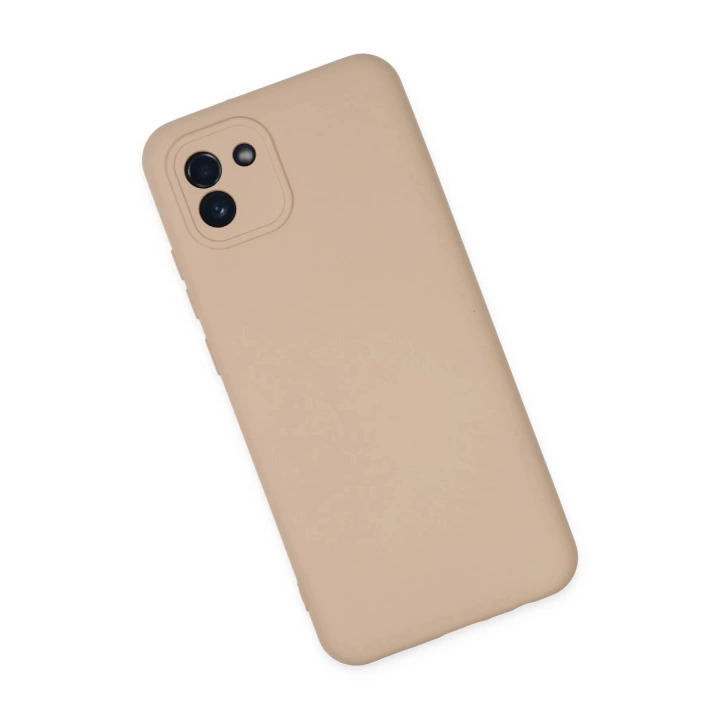 BFS  Samsung Galaxy A03 Kılıf Nano içi Kadife Silikon - Pudra